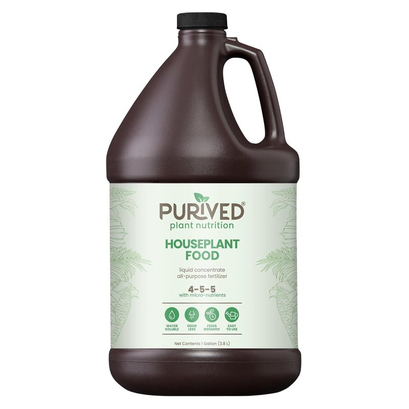 Purived 1gal All-Purpose Liquid Plant Fertilizer - Makes 320 Gallons, for Indoor Houseplants, All-Natural, Groundwater Safe, Made in USA - Image 1
